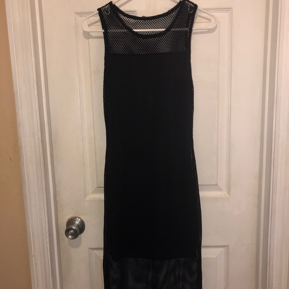 Mesh and black dress